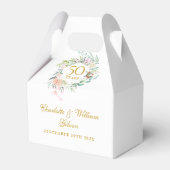 Ballotins Floral rose 50e anniversaire Mariage d'or (Verso)