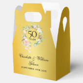 Ballotins Floral rose 50e anniversaire Mariage or (Ouvert)