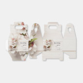 Ballotins Floral rose blanc | Faveur de mariage (Déplié)