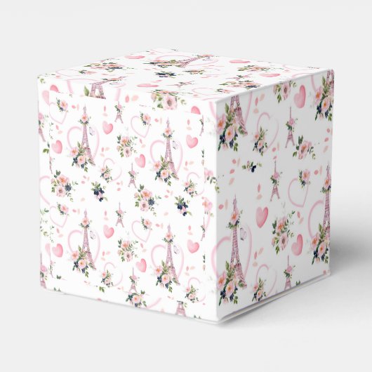 Ballotins Floral rose Coussin Paris (Arrière)