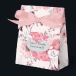 Ballotins Floral rose et argent<br><div class="desc">Ballotin à thème rose rose et argent personnalisable selon vos spécificités.</div>