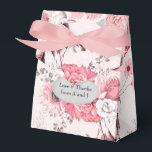 Ballotins Floral rose et argent<br><div class="desc">Ballotin à thème rose rose et argent personnalisable selon vos spécificités.</div>