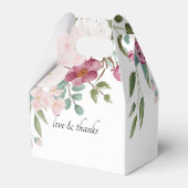 Ballotins Floral rose et Mariage d'aquarelle bordeaux (Arrière)