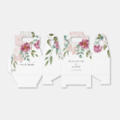 Ballotins Floral rose et Mariage d'aquarelle bordeaux (Déplié)