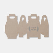 Ballotins Floral rustique | Faux Kraft boîte de mariage préf (Déplié)