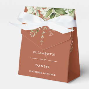 Ballotins Floral verdure Monogram Terracotta Mariage