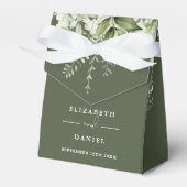 Ballotins Floral Vert Monogramme Olive Vert Mariage (Verso)