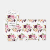 Ballotins Florales rose pâle Mariage botanique moderne (Déplié)