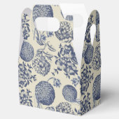 Ballotins Flore d'impression florale de fleurs bleues antiqu (Ouvert)