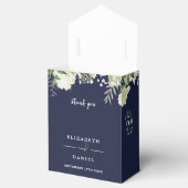 Ballotins Flore vert Monogramme Marine Mariage bleu (Ouvert)