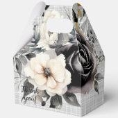 Ballotins Flores d'aquarelle noir et blanc (Verso)