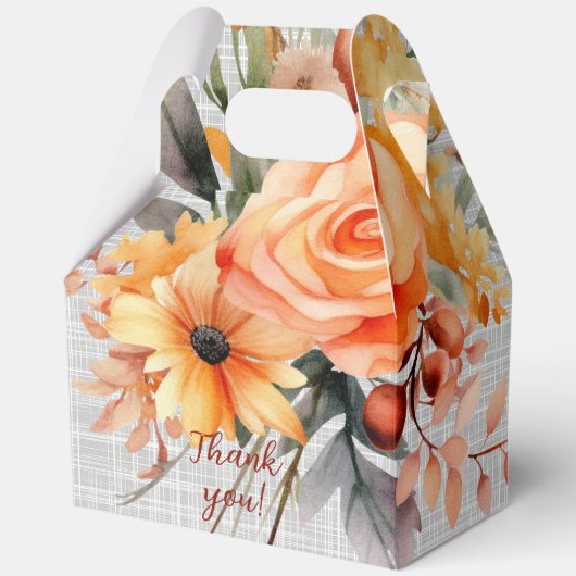 Ballotins Flores d'aquarelle orange et jaune (Recto)