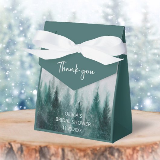 Ballotins Forêt de pins aquarelle verte pour la douche de la