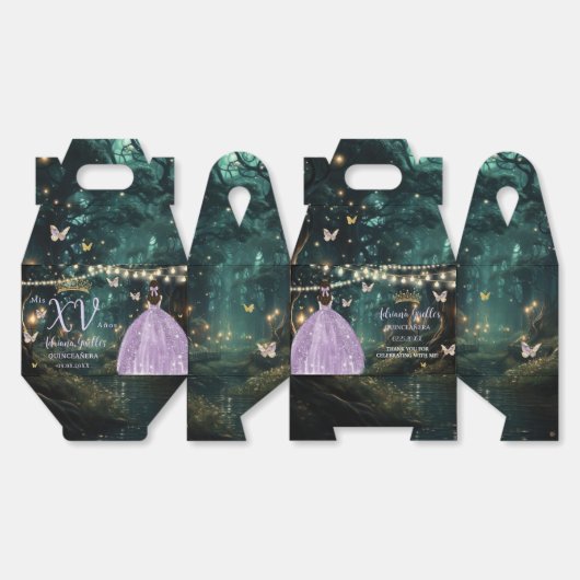 Ballotins Forêt enchantée Robe Lilac violet Quinceañera 16 (Déplié)