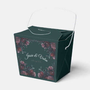 Ballotins Forêt foncée Vert Élégant Mariage Maroon Mauve