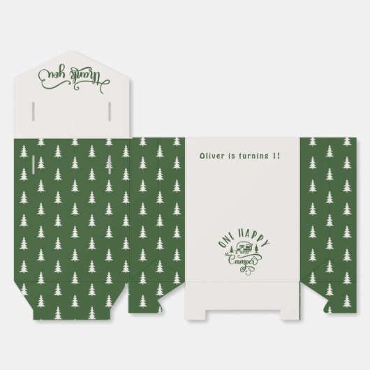 Ballotins Forêt verte Un joyeux camper 1er anniversaire (Déplié)