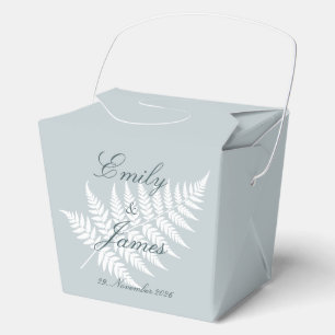 Ballotins Fougère Blanche Bleu Glacé Moyen Emballage de Fête