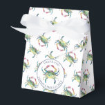 Ballotins Fournitures de fête pour crabes<br><div class="desc">Ajoutez une touche amusante et côtière à votre ébullition de fruits de mer, festin de crabes de basse country ou rassemblement d'été avec ces boîtes de faveurs de fête de crabes personnalisées. Présentant une œuvre d'art originale à l'aquarelle d'un crabe bleu par Victoria Grigaliunas de Do Tell A Belle, ces...</div>