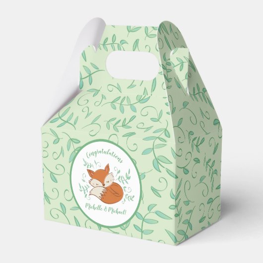 Ballotins Fox Baby shower Animaux boisés (Verso)
