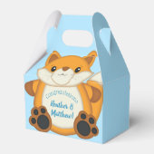 Ballotins Fox Baby shower bleu (Arrière)
