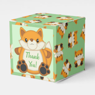 Ballotins Fox Baby shower Green