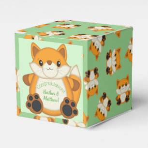 Ballotins Fox Baby shower Green