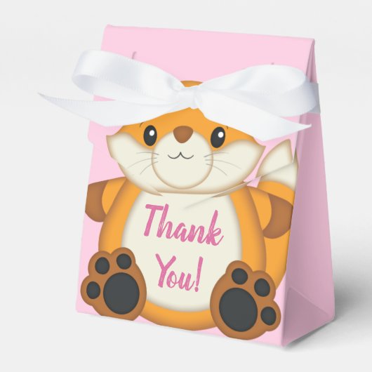 Ballotins Fox Baby shower rose (Verso)
