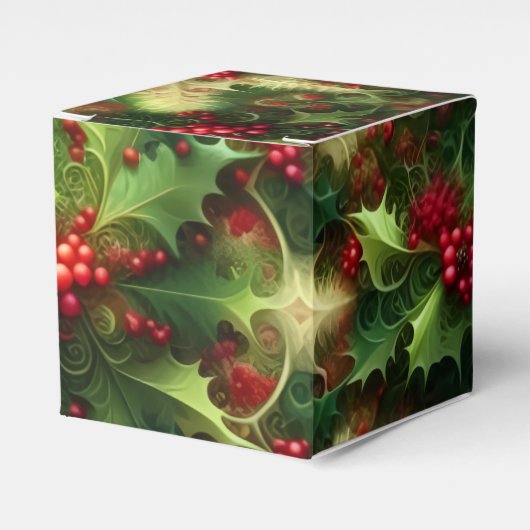 Ballotins Fractal Mistletoe Favor Box (Verso)