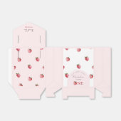 Ballotins Fraise 1er anniversaire Fête Favoriser Box (Déplié)