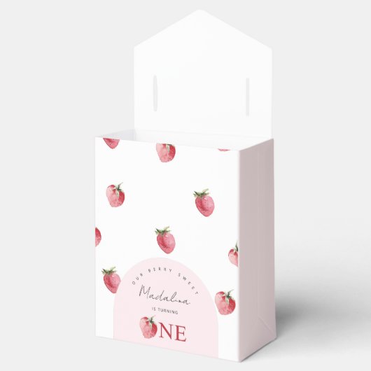 Ballotins Fraise 1er anniversaire Fête Favoriser Box (Ouvert)
