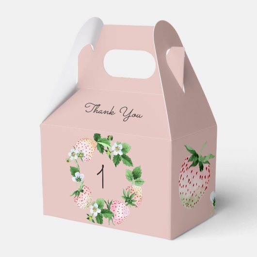 Ballotins Fraise Anniversaire Fruit rose blanc (Verso)