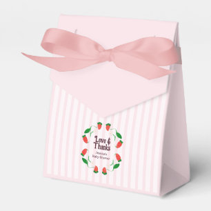 Ballotins Fraise de jardin Baby Shower Amour et Merci