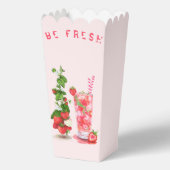 Ballotins Fraise fraîche Fraise Party Popcorn Box Votre text (Recto)