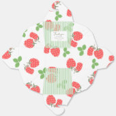 Ballotins Fraise moderne et motif rayé Anniversaire (Déplié)