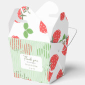 Ballotins Fraise moderne et motif rayé Anniversaire (Ouvrir)