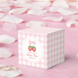Ballotins Fraise Pink Bow Girl 1er anniversaire