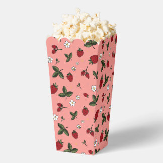 Ballotins Fraise rose Favorise Popcorn Box