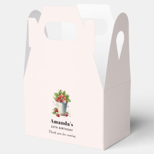 Ballotins Fraises fraîches cuites dans un seau Anniversaire (Ouvert)