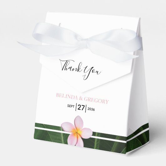 Ballotins Frangipani rose Plumeria Mariage (Verso)