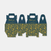 Ballotins Frida Kahlo | Modèle Floral Gold & Navy (Déplié)