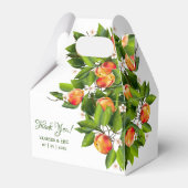 Ballotins Fruit de Pêche moderne | Boîte de faveurs de maria (Verso)