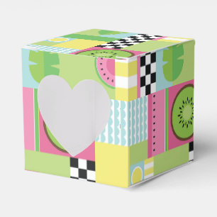 Ballotins Fruit d'été coloré rose vert vert mosaïque jaune
