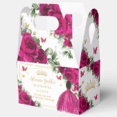 Ballotins Fuchsia rose Floral Brown fille Douce Quinceañera (Ouvrir)