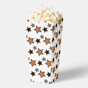 Ballotins Fun and Fancy Orange Grey and Black Stars Popcorn