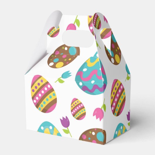 Ballotins Fun Easter oeufs et fleurs fête boîte de faveur (Arrière)