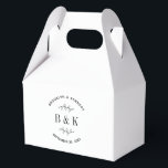 Ballotins Fun Monogramme Floral Botanique Mariage Nom du cou<br><div class="desc">Un design de nom monogramme élégant et élégant.</div>