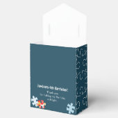 Ballotins Fun Puzzle Theme 4th Birthday Party Blue Thank You (Ouvert)