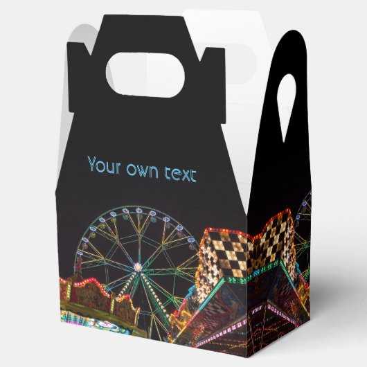 Ballotins Funfair Ferris Wheel at Night Custom Text (Ouvert)