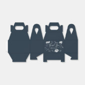 Ballotins Funky Doodle Graduation Party Navy Blue (Déplié)