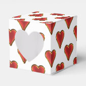 Ballotins Funny Heart Pattern gold red + your backgr. & (Verso)